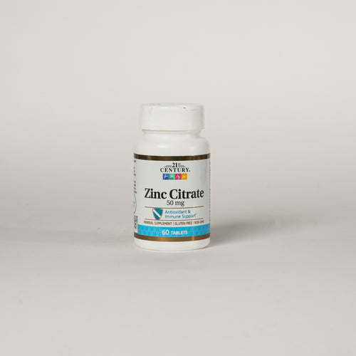21st Century Zinc Citrate 50mg – 60 Tablets