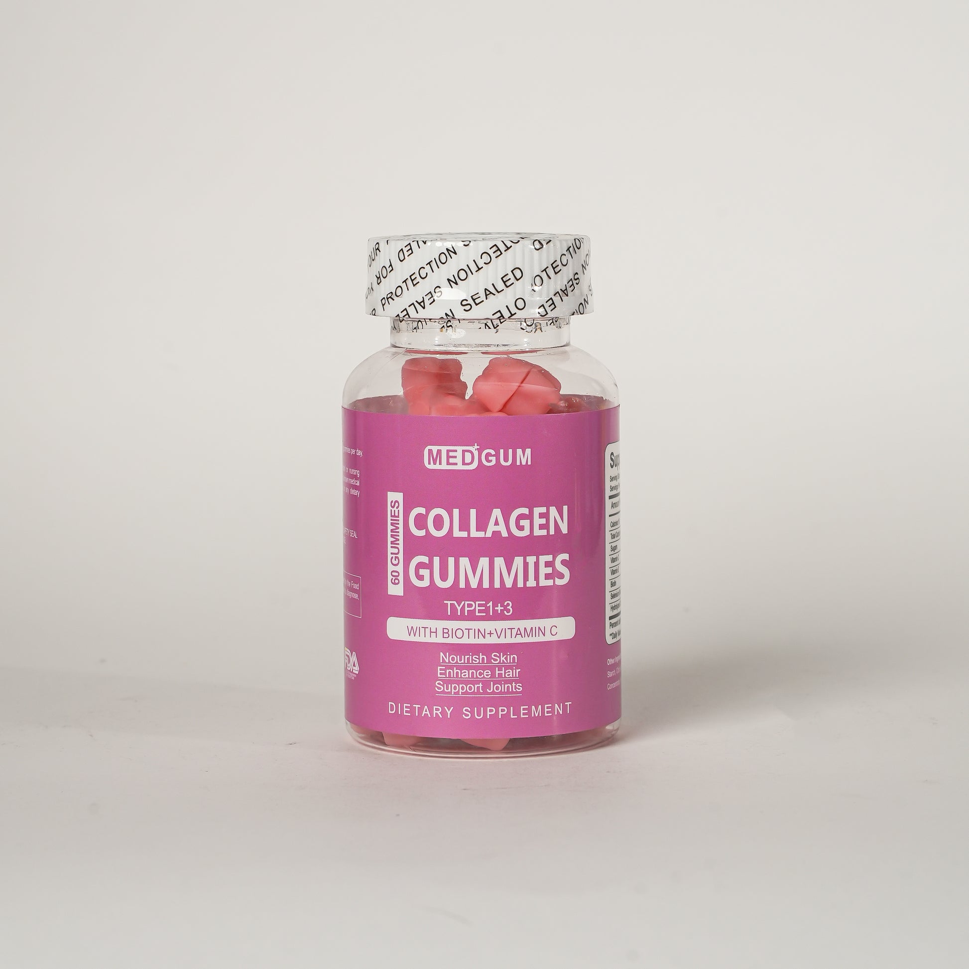 MEDGUM Collagen Gummies Type 1 & 3 – 60 Count