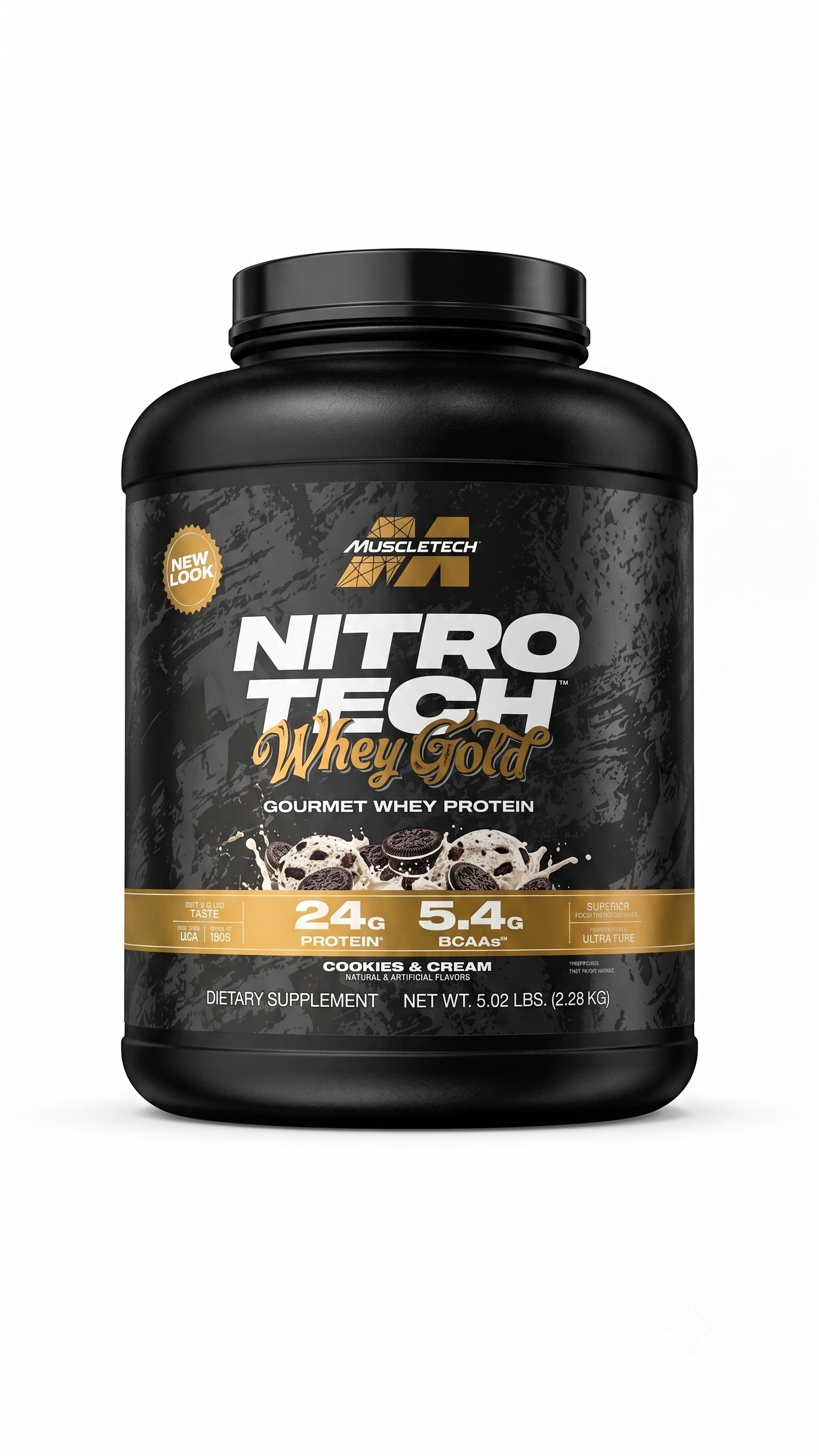 MuscleTech Nitro-Tech Whey Gold – Cookies & Cream (5.02 lbs / 2.28 kg)