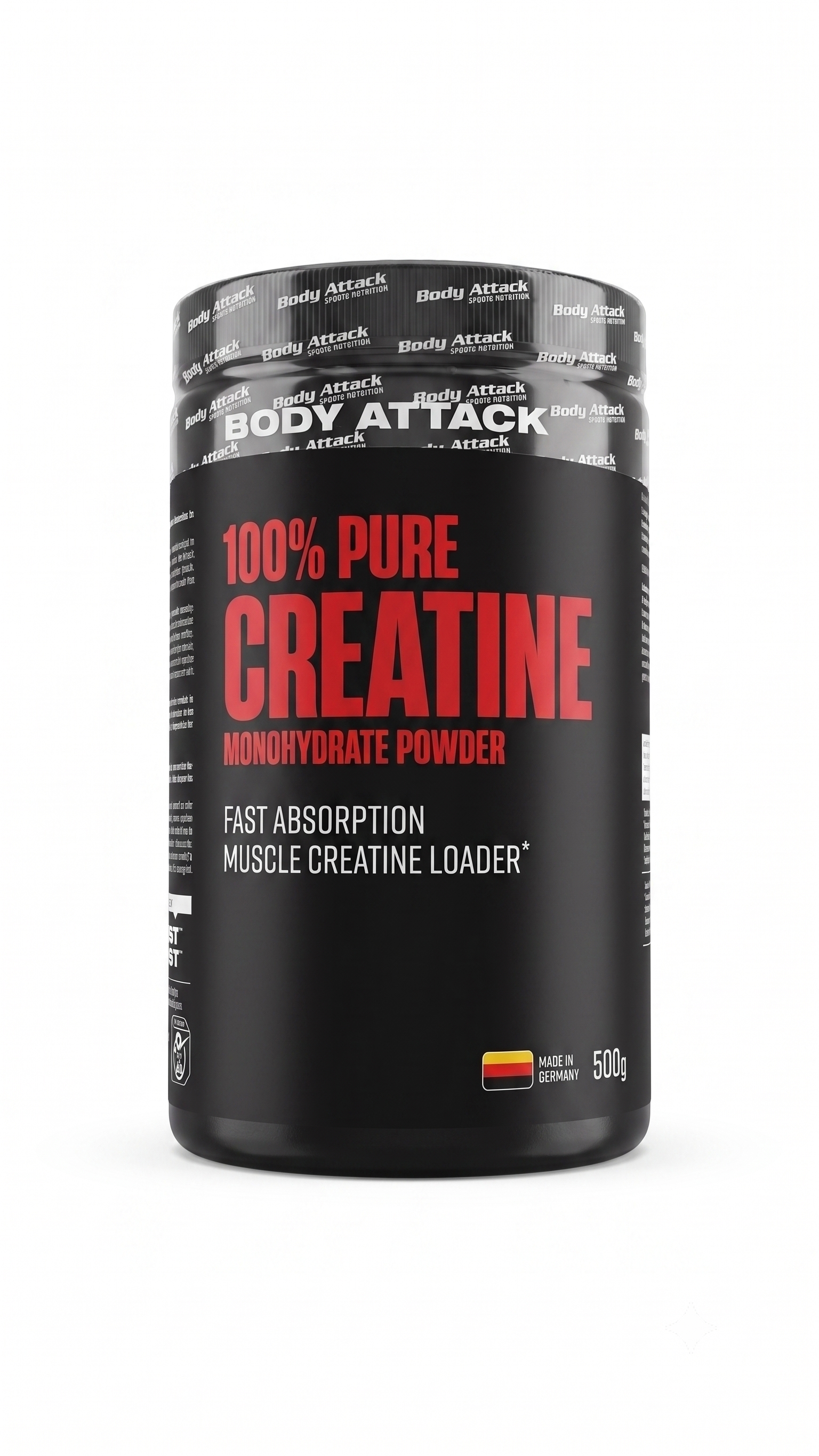 Body Attack 100% Pure Creatine Monohydrate Powder (500g)