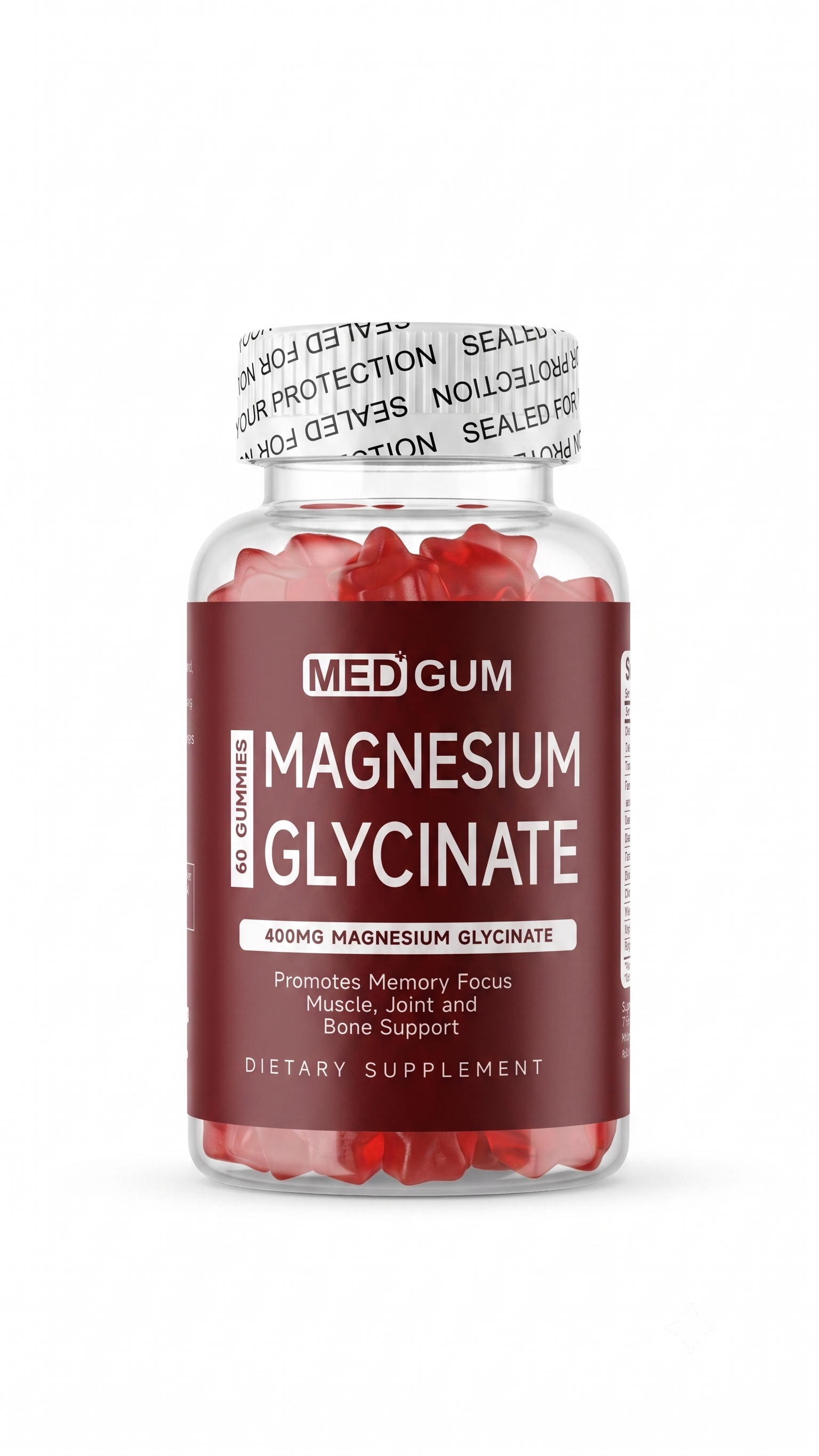 MED GUM Magnesium Glycinate 400mg – 60 Gummies