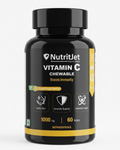 NutritJet Vitamin C 1000mg Chewables – Tangy Orange (60 Count)