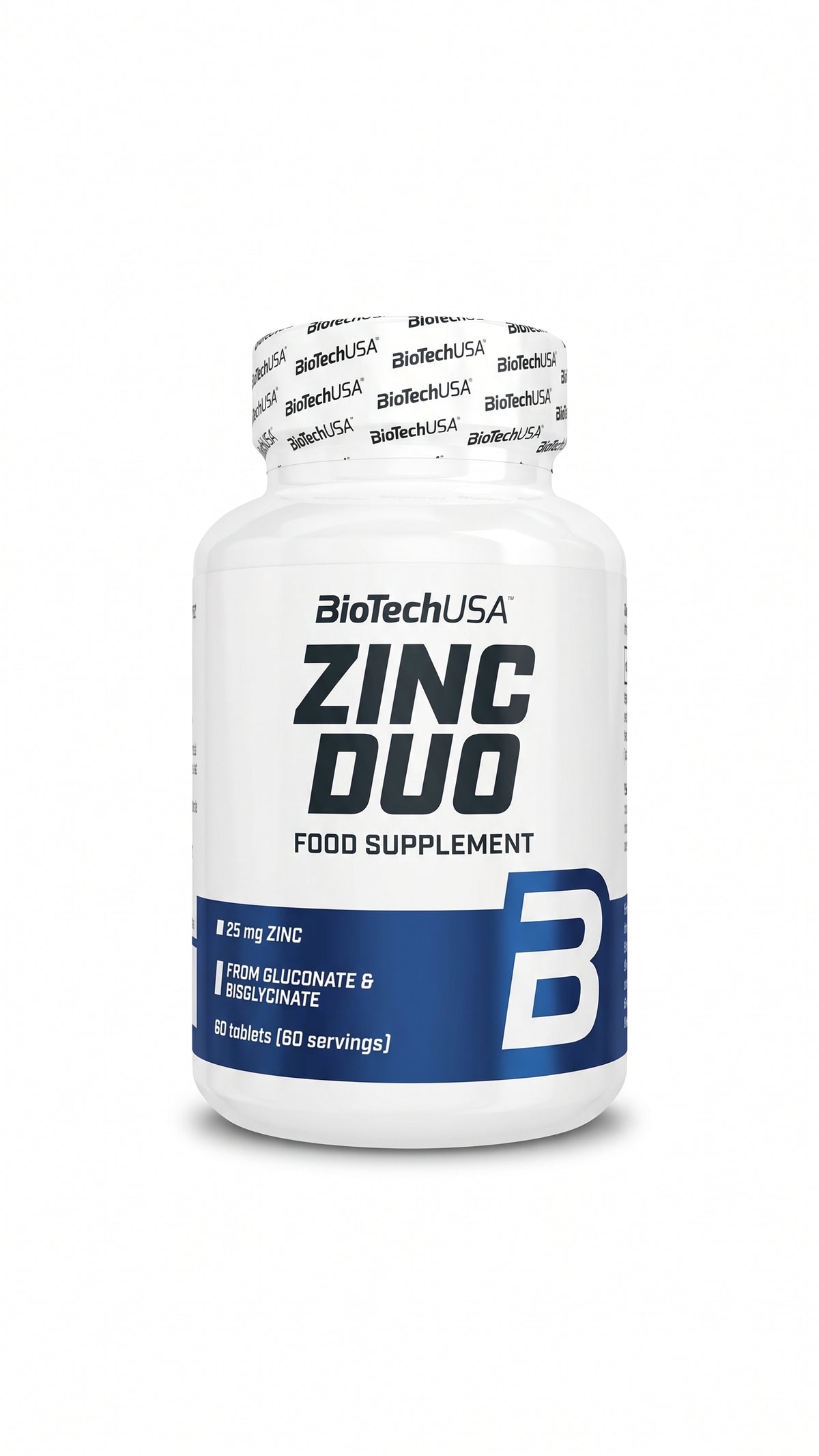 BioTechUSA Zinc Duo | 25mg Dual-Source Zinc Supplement | 60 Tablets