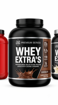 PS Premium Series WHEY EXTRA'S Isolate Blend Protein Powder – Chocolate Flavor (2250g, 75 Servings)
